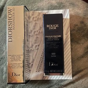 Mini Dior Lipstick and Lash Primer Serum  NWT